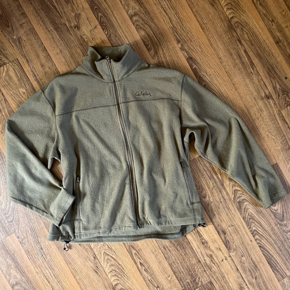 Cabela's Men's Green Full-Zip Fleece Jacket